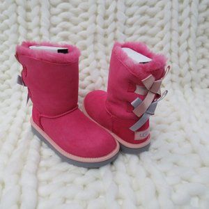 New UGG Bailey Bow II Girls Kids Boots 12T